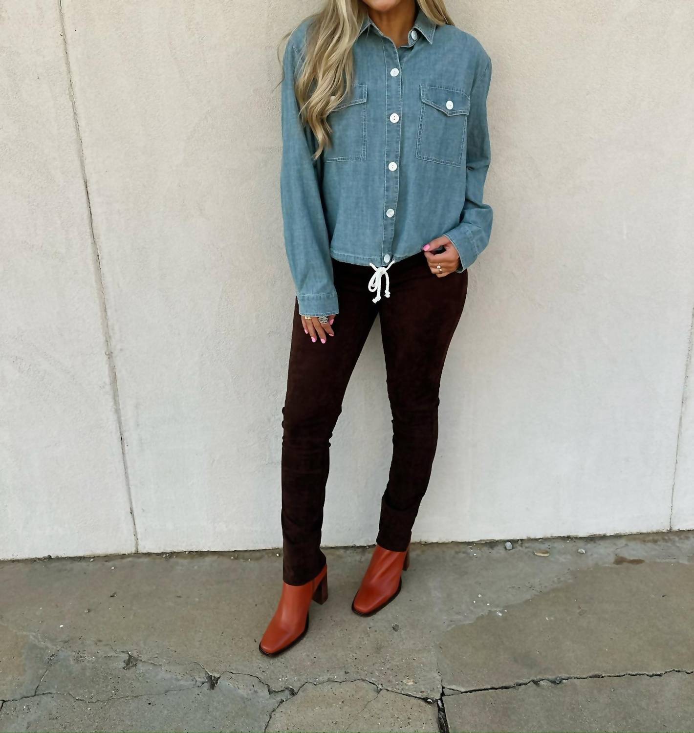 Ivy Jane - Chambray Drawstring Jacket