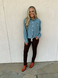Ivy Jane - Chambray Drawstring Jacket