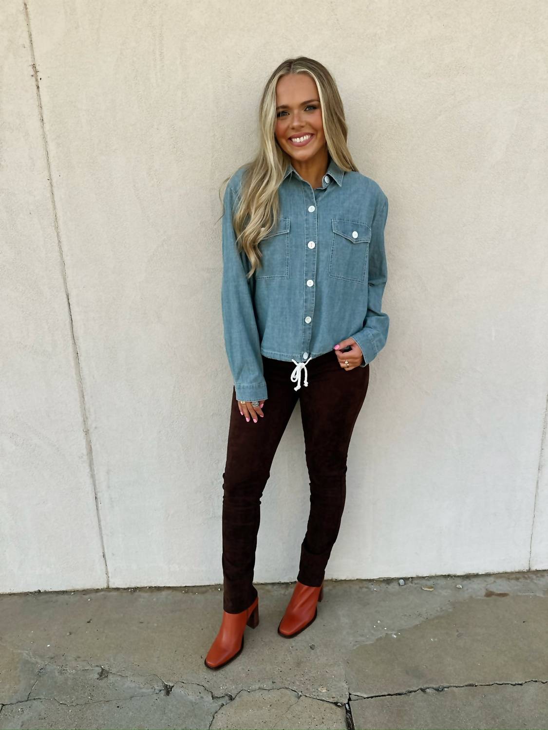 Ivy Jane - Chambray Drawstring Jacket