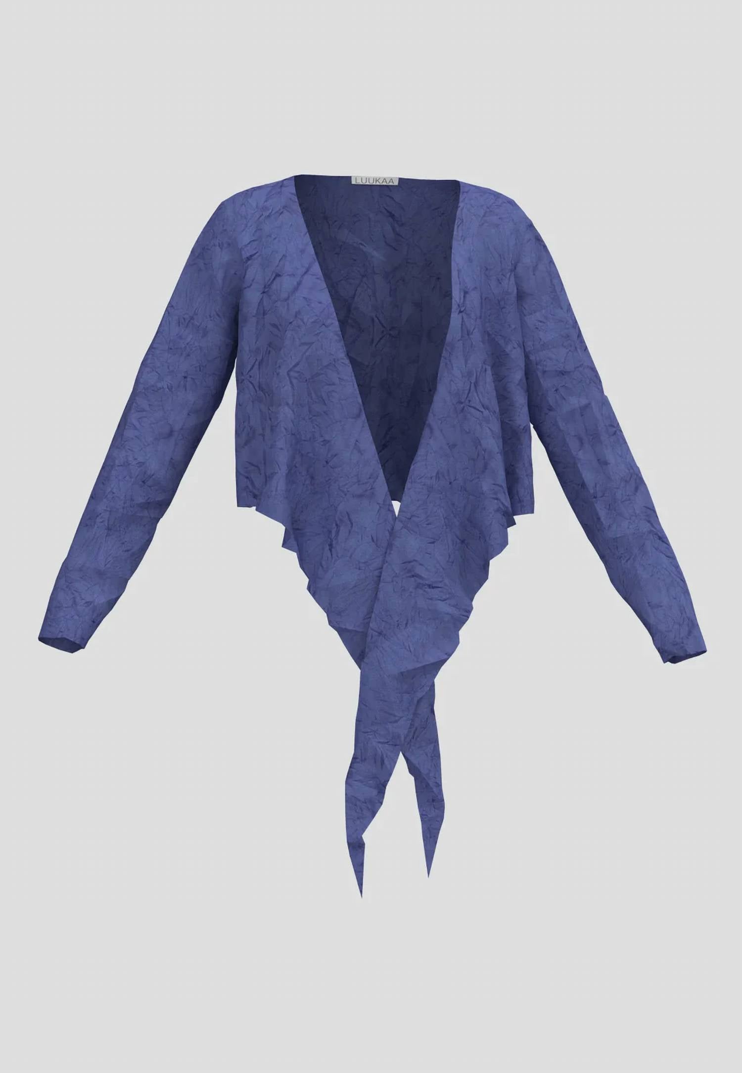 Luukaa - Cirella Wrinkled Viscose Jersey Wrap Top