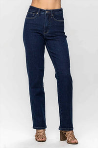 Judy Blue - Women's Carrie High Waist Tummy Control Classic Straight Jeans