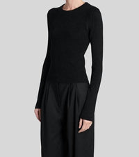 IRO Sicilia Knitwear Sweater in full black silver - women's sweater - alternate view