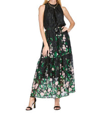 Jade - Pleated Neck Maxi Dress