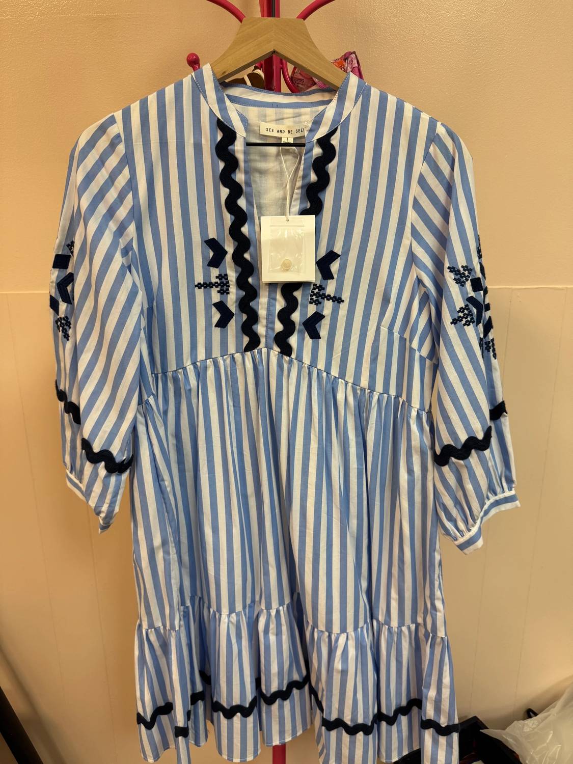 See And Be Seen - Striped Mini Dress