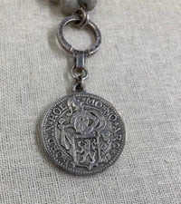 French Kande PRE LOVED Daalder William Medallion Chain in silver and labradorite - women's jewelry - alternate view
