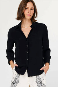 Current Air - Silky Button Down Blouse