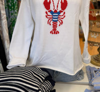 Pink Pineapple - Lobster In Stripe Tee Boxy Cotton Sweater