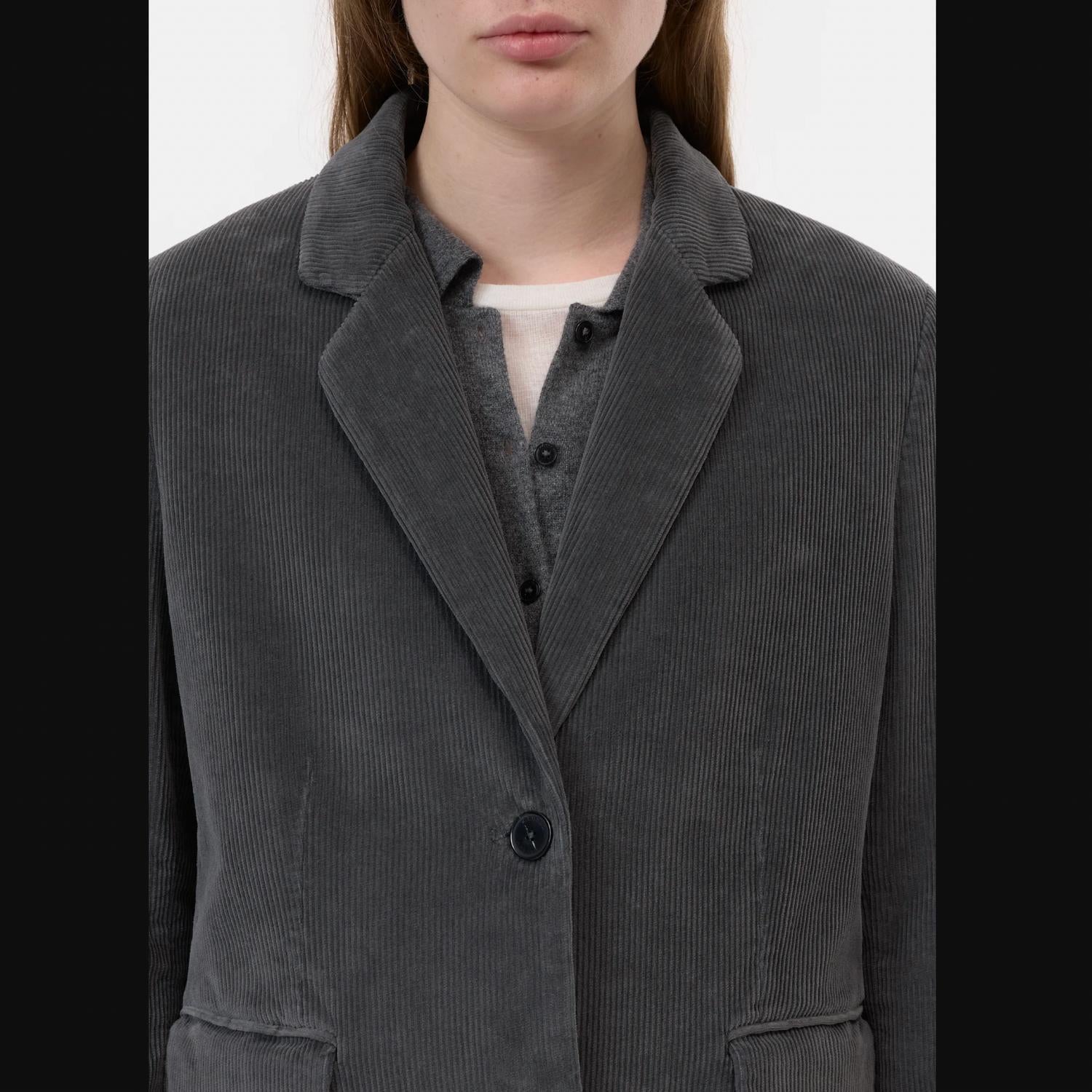 CLOSED Lola Corduroy Blazer in grey coal - women's jacket - view 5