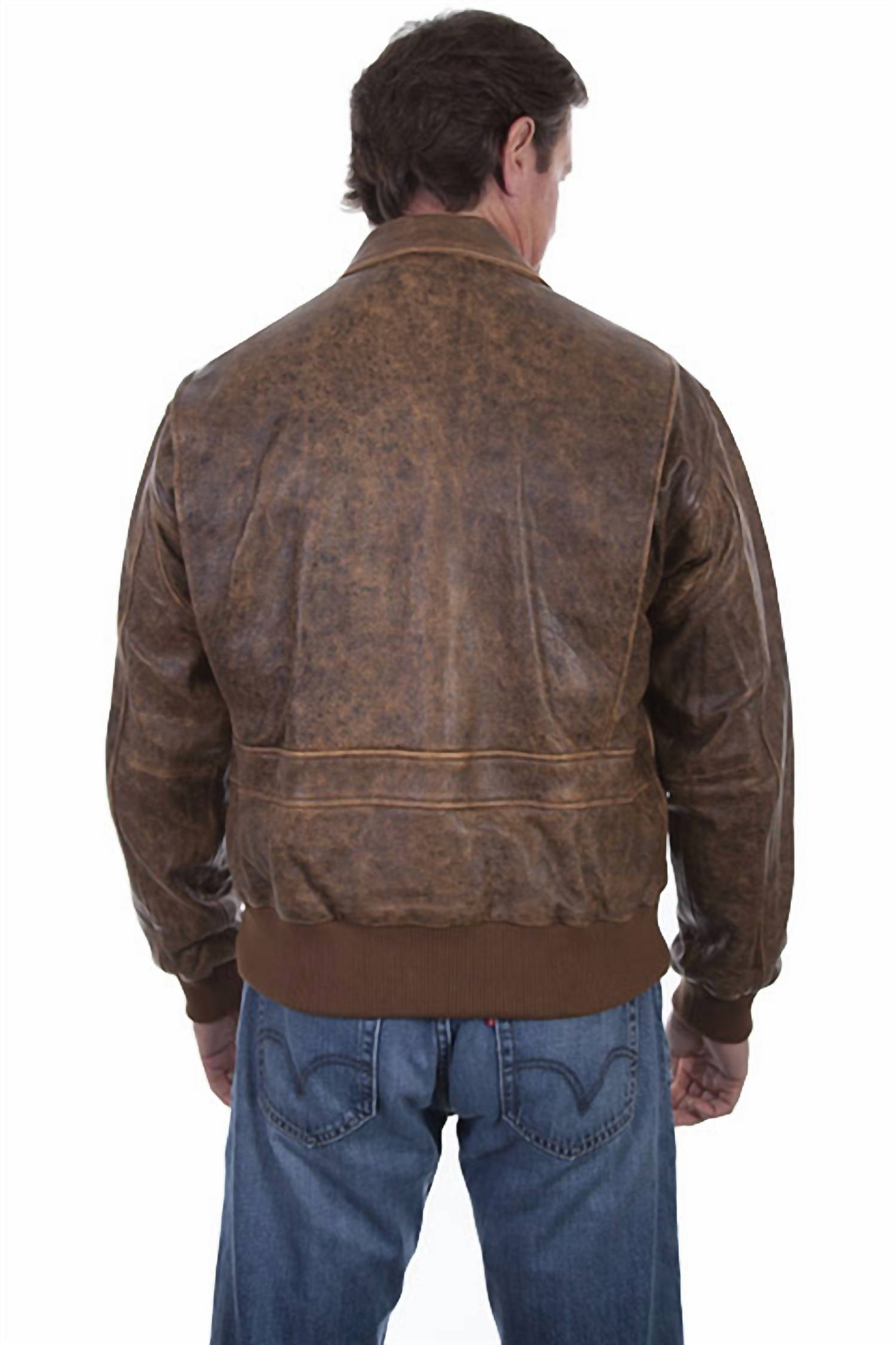 Scully - Squadron Leather Bomber Jacket