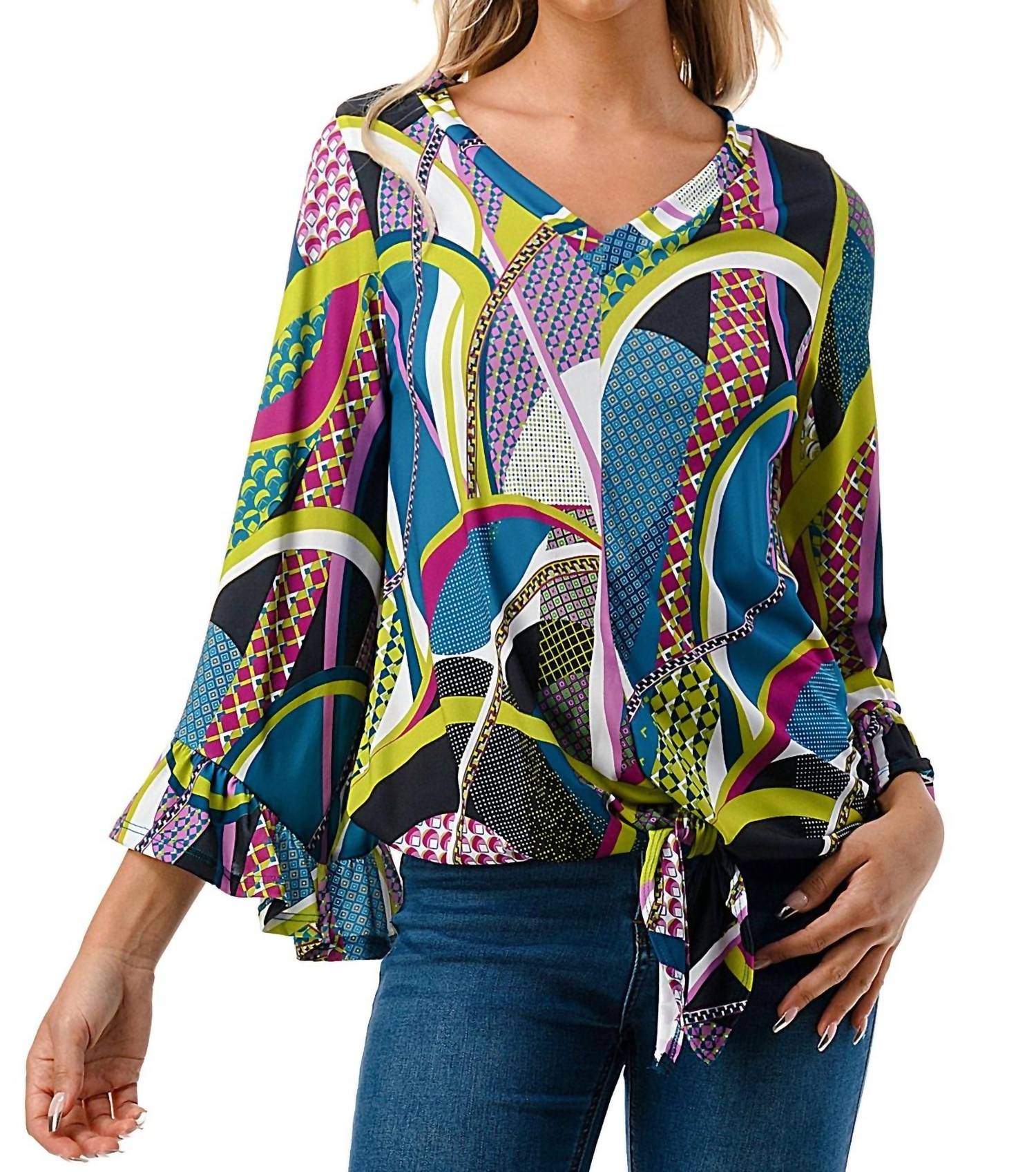 Vava - IVY FRON TIE VNECK TOP