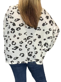 Honeyme - Animal Print Waffle Shirt