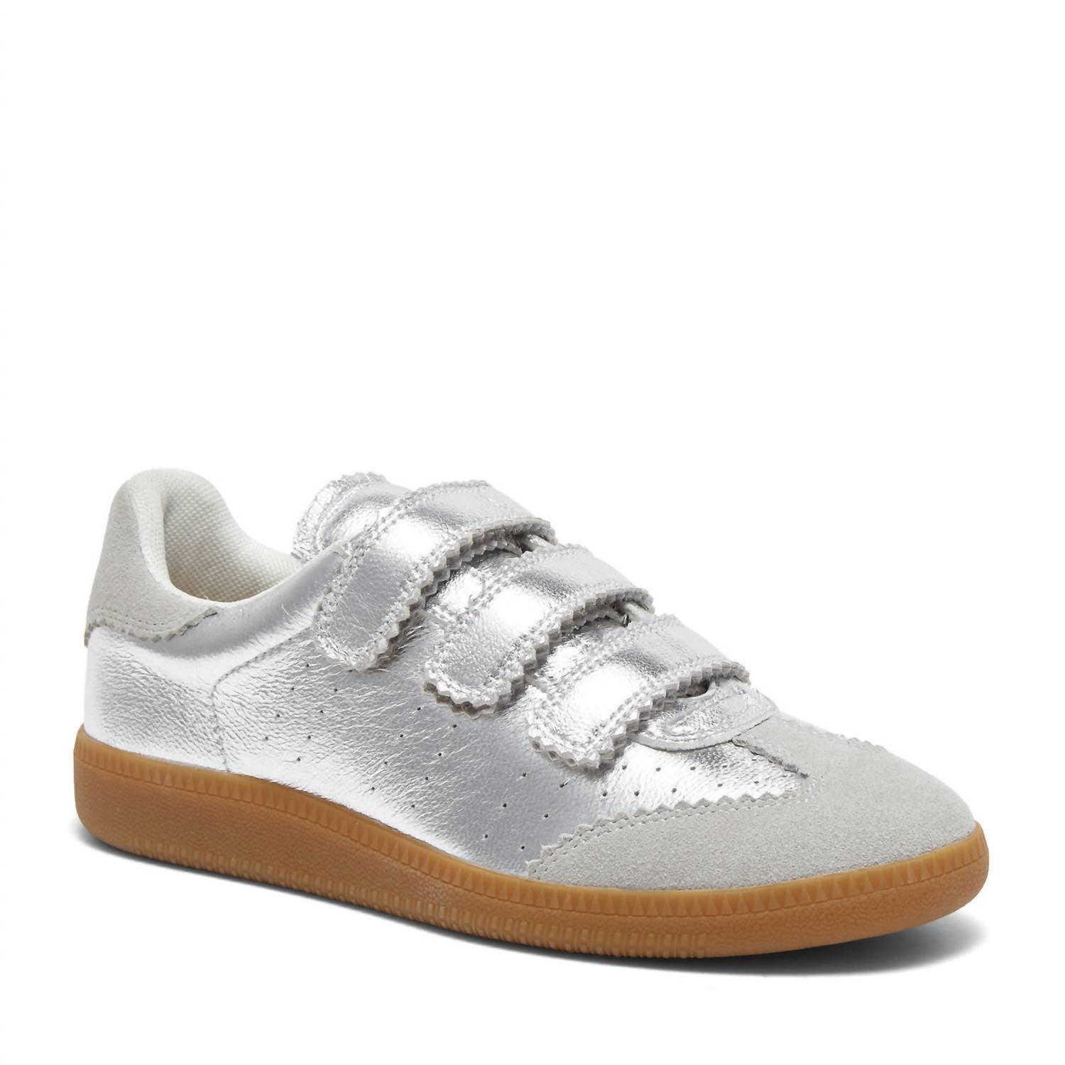SILENT D Women's Seena Sneaker Shoe in silver - women's sneaker