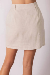 P.Cill - Linen Cargo Style Skort