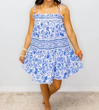 Fate - Floral Smocked Mini Dress