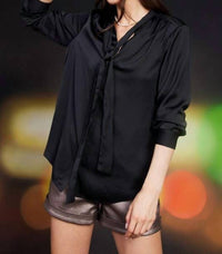 SKIES ARE BLUE She's A Lady Top in black - women's blouse - alternate view