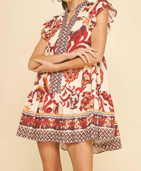 Pinch - Contrast Floral Mini Dress