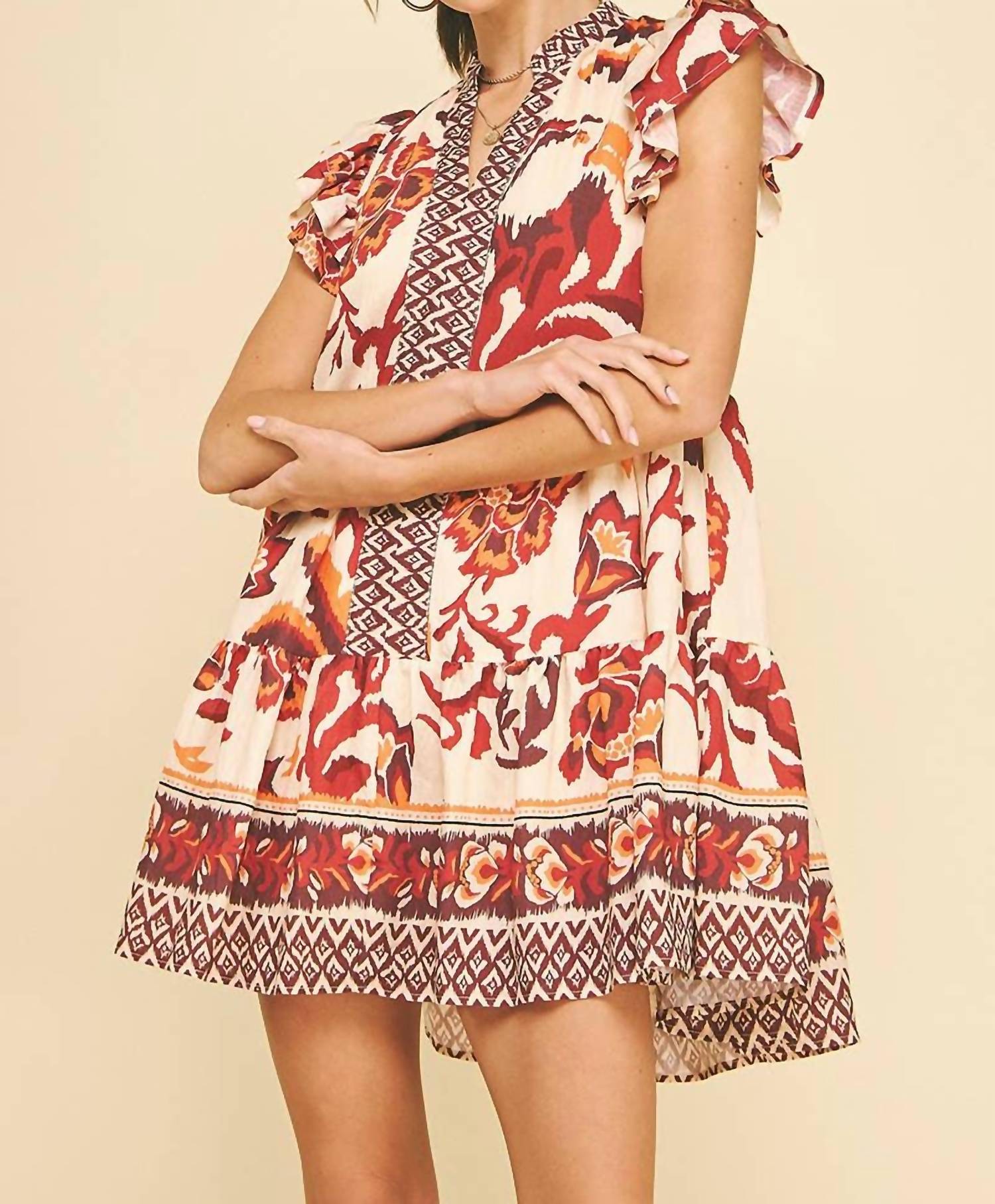 Pinch - Contrast Floral Mini Dress