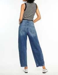 KanCan Yolanda Low Slung Horseshoe Jeans in dark wash - women's jeans - detail view