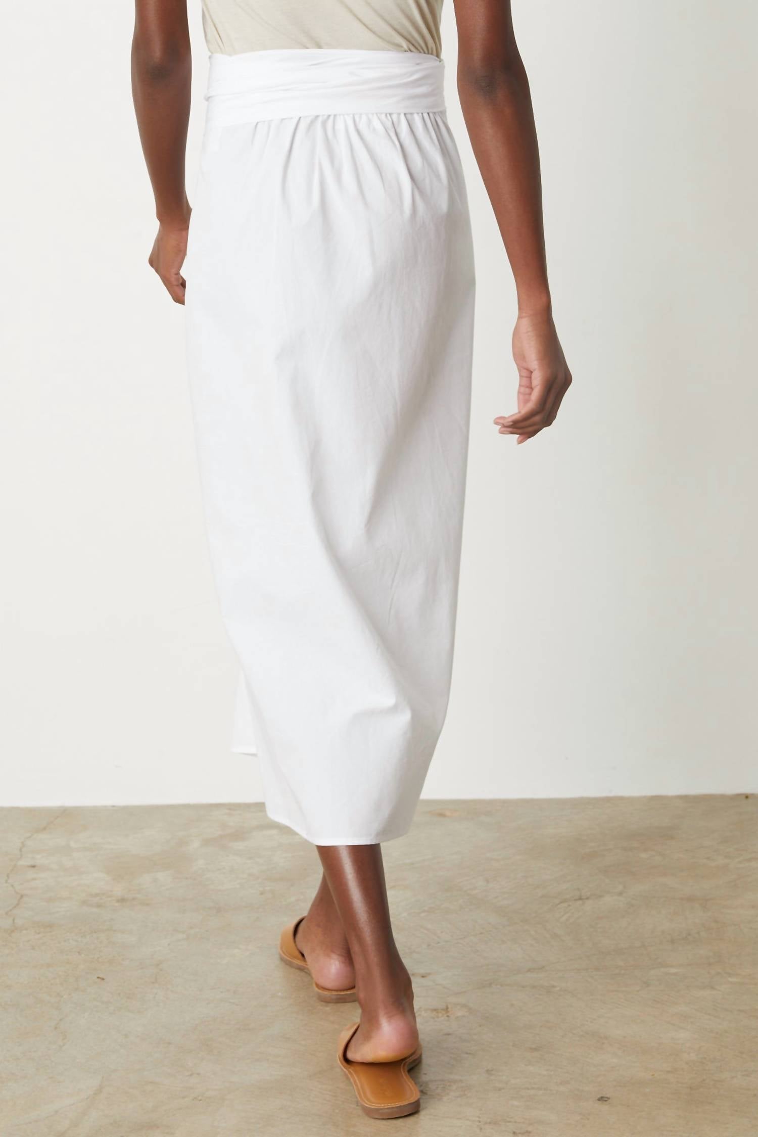 Velvet By Graham & Spencer - Leena Cotton Tie Front Skirt