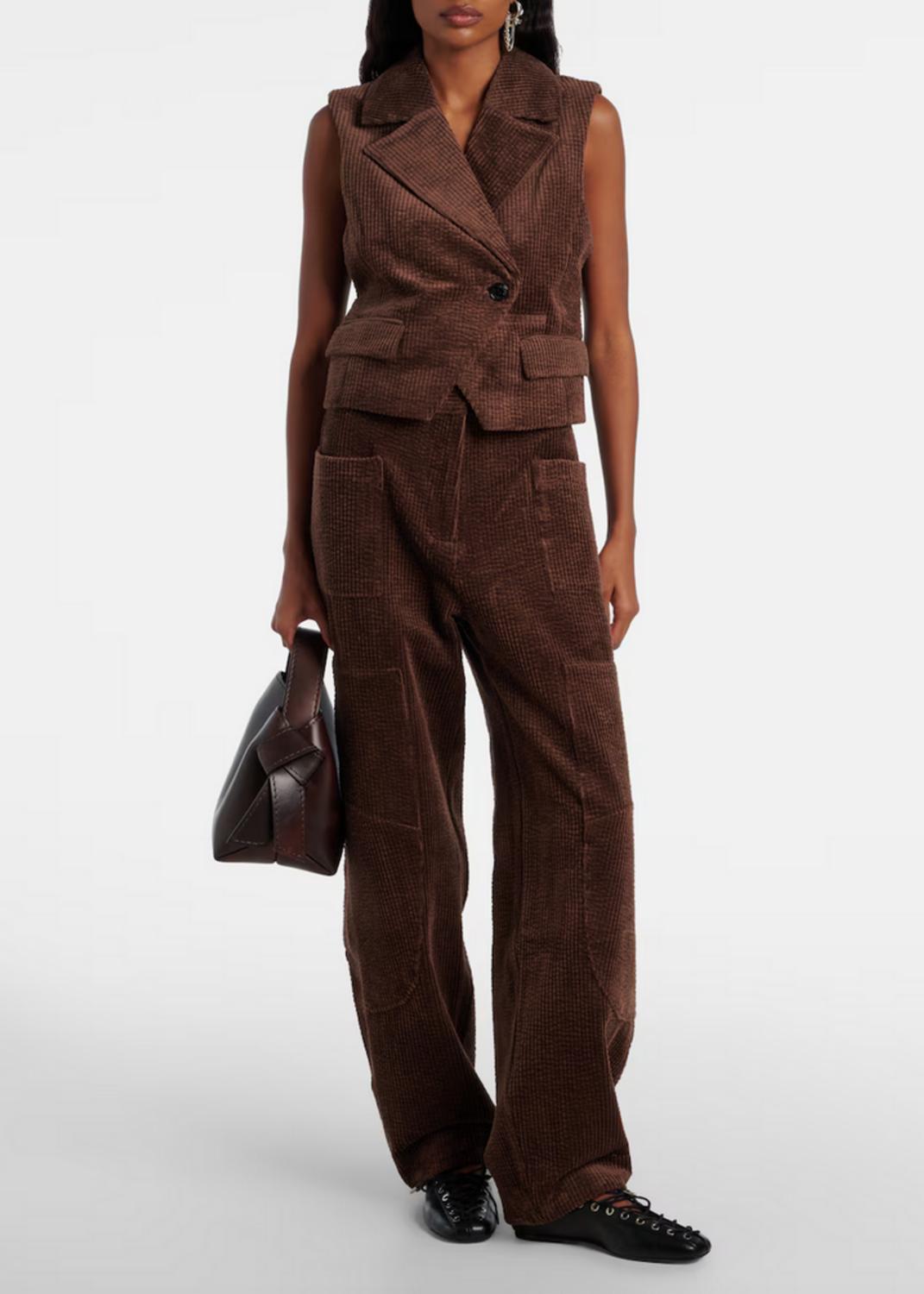 Ganni - Seersucker Corduroy Vest