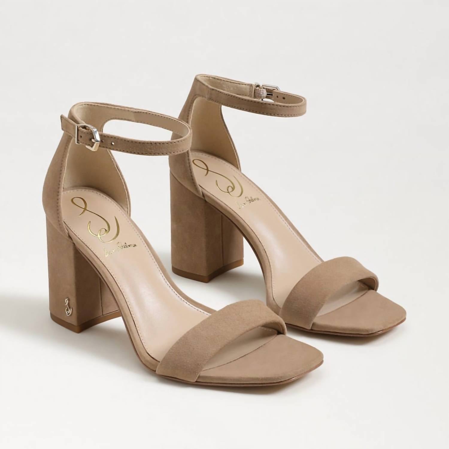 Sam Edelman Women's Daniella Heel Sandal in oatmeal suede - women's sandal