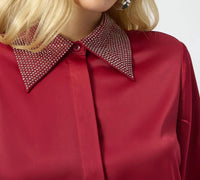 Joseph Ribkoff - Button-front Blouse With Embellished Collar