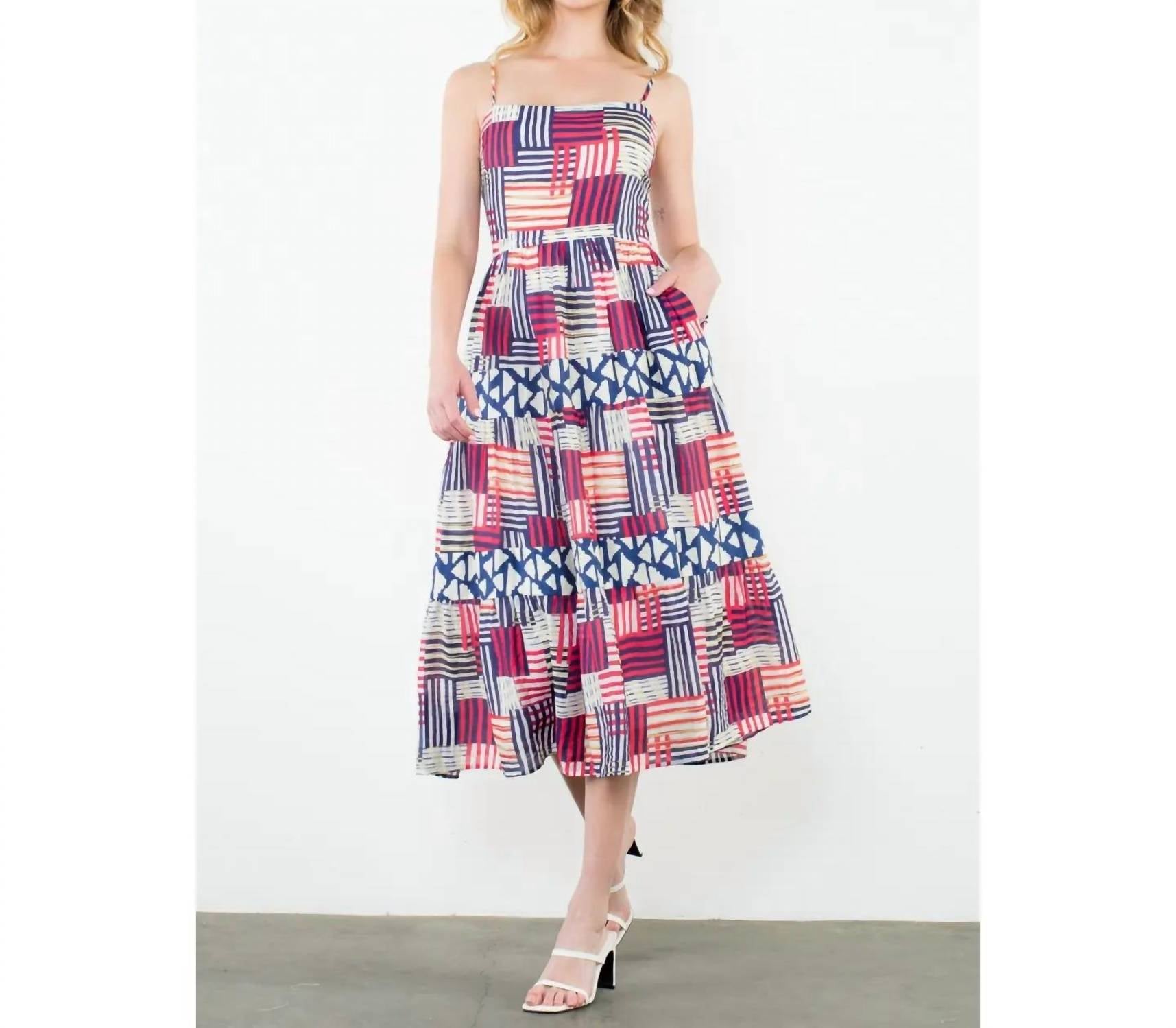 Thml - Strap Tiered Print Dress