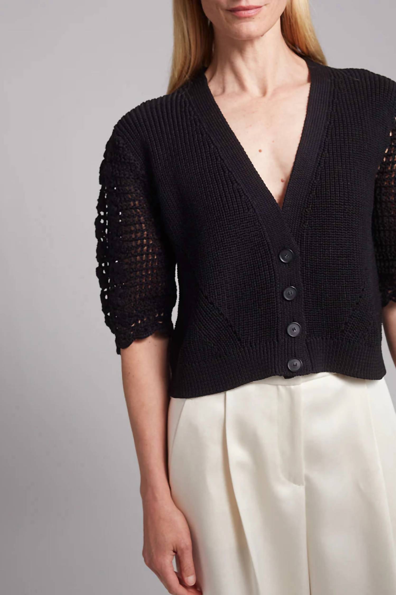 Eleven Six - Shira Button Front V-neck Cardigan