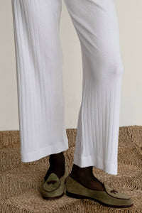 Donni. - Pointell Simple Crop Wide Leg Pants