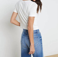 L'Agence - Women's Donna Cropped Crew Neck Tee