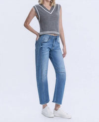 Vervet By Flying Monkey - Maris High Rise Barrel Jean