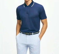 Brooks Brothers - Performance Series Half-zip Pique Polo Shirt