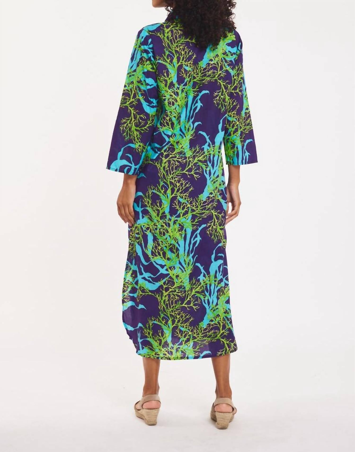 Modaposa - Gabriella Maxi Caftan Shirt Dress