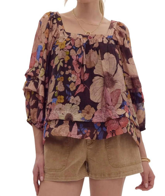 Entro - Floral Fall Top