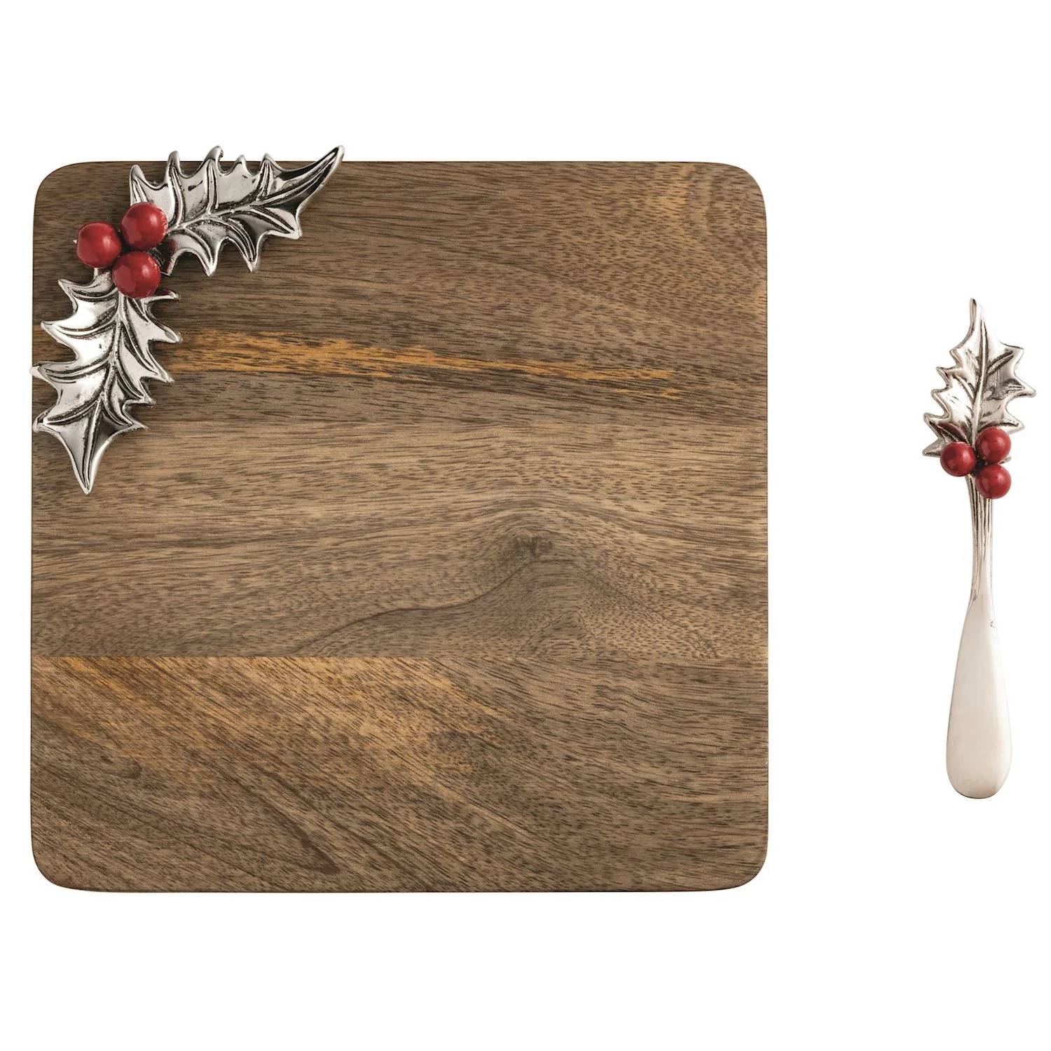 Mudpie - Holly Mango Wood Board & Spreader Set
