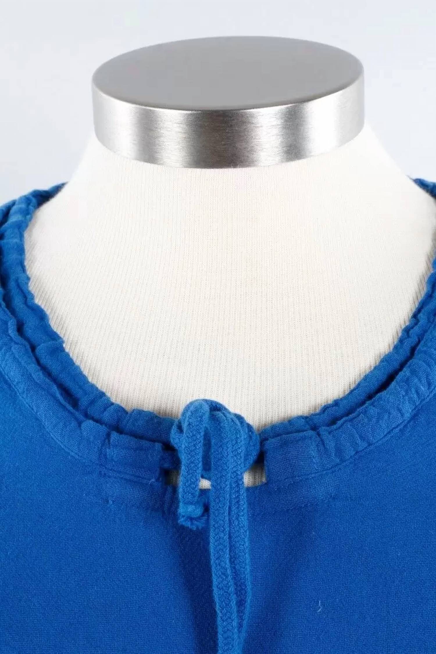 Oh My Gauze! Circle Top in azul - women's shirt - detail view
