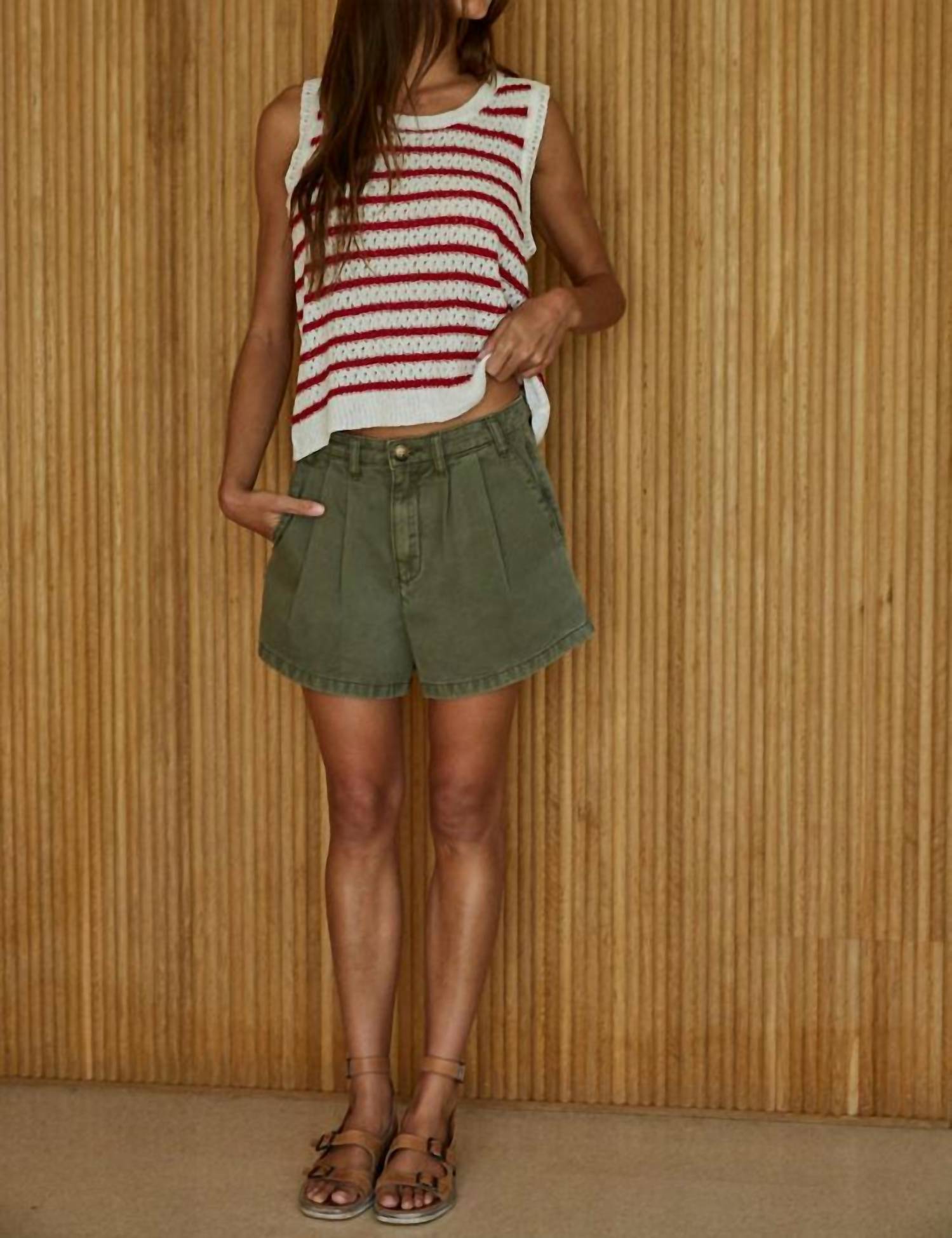 By Together Ravi Striped Knit Top in multi - women's tank top - view 4