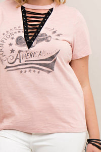 Entro - Lace Up Graphic Tee