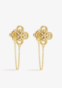 Tory Burch - Kira Clover Front-Back Clover Studs
