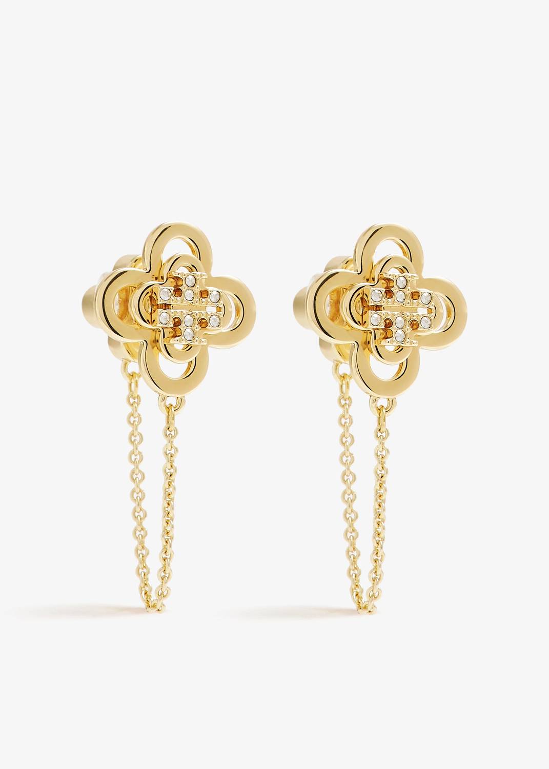 Tory Burch - Kira Clover Front-Back Clover Studs