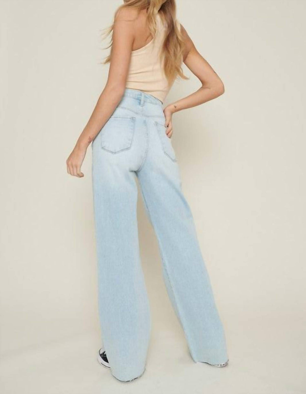 Vibrant Miu - Leticia Super High Rise Raw Edge Jeans