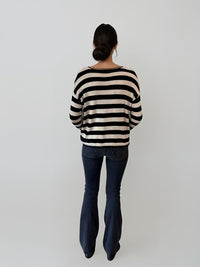 Malibu Road - Coastal Luxe Stripe Knit Sweater