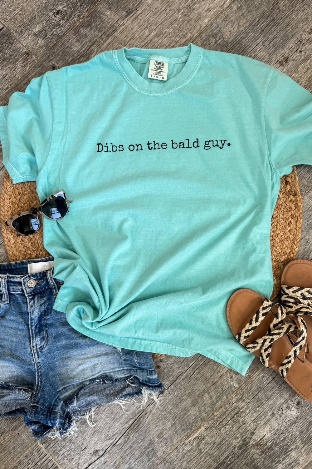 Comfort Colors - Women's Dibs On The Bald Guy Tee