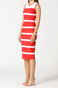 Gracia - Colorblock Zip-back Bodycon Dress