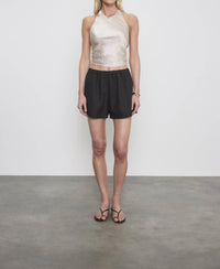 Enza Costa - TEXTURED SATIN HALTER SCARF TOP