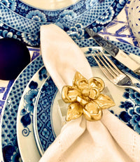 Southern Tribute Gifts Magnolia Napkin Rings in gold - item