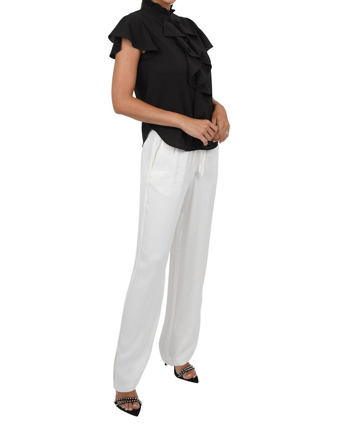 Love Token - Trixie Cascade Ruffled Sleeve Blouse