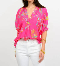 Ivy Jane popover dolman top in hot pink - women's blouse