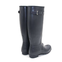 HUNTER Women's Original Tall Rain Boots in navy - women's shoe - alternate view