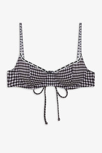 Frankies Bikinis - Cola Gingham Underwire Bikini Top